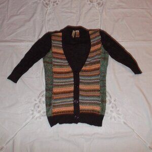 Womens BKE Cardigan Sweater - 3/4 Sleeves - Button Up - Multi Colored - Sz. S